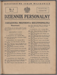 Dziennik Personalny Nr 4 (1931)