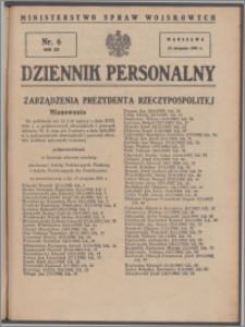 Dziennik Personalny Nr 6 (1931)