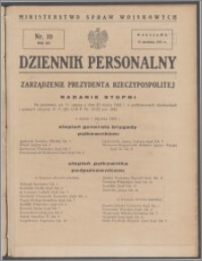 Dziennik Personalny Nr 10 (1931)