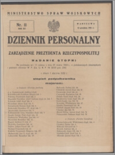 Dziennik Personalny Nr 11 (1931)