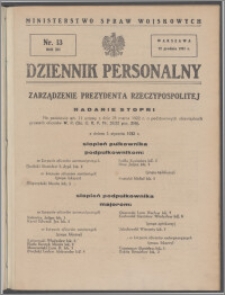 Dziennik Personalny Nr 13 (1931)