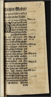 Kirchen-Gebet, Bey grassirender Seuche in der Nähe. An. 1708. M. Aug. in Thorn