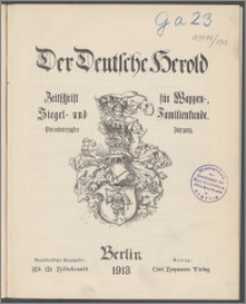 Der Deutsche Herold 1913, Jg. 44 no 1