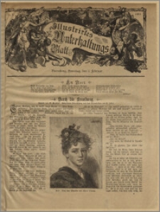 Illustrirtes Unterhaltungs Blatt : Sonntags-Beilage zur Ostdeutschen Presse und deren Sonder-Ausgaben. Nr. 5 [(luty 1903)] / redaktor odpowiedzialny Aug. Krebs