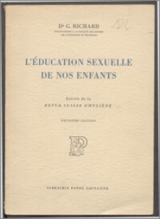 L'éducation sexuelle de nos enfants