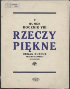 Rzeczy Piękne 1929, R. 8, z. 2