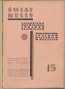 Świat Kulis R. 2, z. 5 (1930)