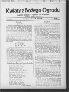 Kwiaty z Bożego Ogrodu : bezpłatny dodatek [do Dziennika Pomorskiego] - wychodzi raz w tygodniu 1930.08.10, R. 1, nr 3