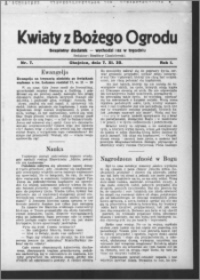 Kwiaty z Bożego Ogrodu : bezpłatny dodatek [do Dziennika Pomorskiego] - wychodzi raz w tygodniu 1930.09.07, R. 1, nr 7