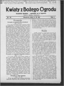 Kwiaty z Bożego Ogrodu : bezpłatny dodatek [do Dziennika Pomorskiego] - wychodzi raz w tygodniu 1930.11.02, R. 1, nr 15