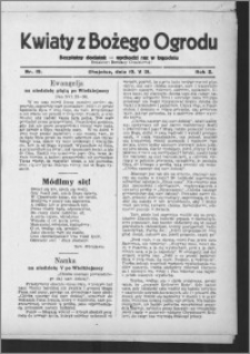 Kwiaty z Bożego Ogrodu : bezpłatny dodatek [do Dziennika Pomorskiego] - wychodzi raz w tygodniu 1931.05.10, R. 2, nr 19