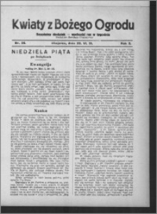 Kwiaty z Bożego Ogrodu : bezpłatny dodatek [do Dziennika Pomorskiego] - wychodzi raz w tygodniu 1931.06.28, R. 2, nr 26