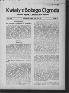 Kwiaty z Bożego Ogrodu : bezpłatny dodatek [do Dziennika Pomorskiego] - wychodzi raz w tygodniu 1931.07.26, R. 2, nr 30