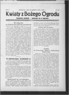 Kwiaty z Bożego Ogrodu : bezpłatny dodatek [do Dziennika Pomorskiego] - wychodzi raz w tygodniu 1931.10.04, R. 2, nr 40