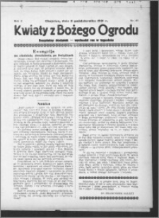 Kwiaty z Bożego Ogrodu : bezpłatny dodatek [do Dziennika Pomorskiego] - wychodzi raz w tygodniu 1931.10.11, R. 2, nr 41