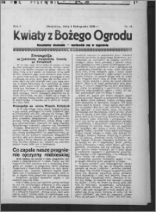 Kwiaty z Bożego Ogrodu : bezpłatny dodatek [do Dziennika Pomorskiego] - wychodzi raz w tygodniu 1931.11.01, R. 2, nr 44