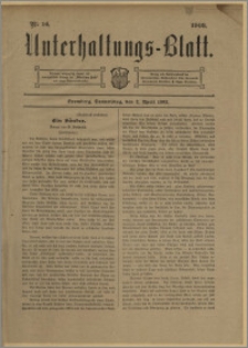 Unterhaltungs-Blatt. Nr. 14 (2 kwietnia 1903) / redaktor odpowiedzialny H. Singer