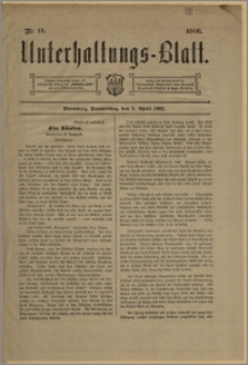 Unterhaltungs-Blatt. Nr. 15 (9 kwietnia 1903) / redaktor odpowiedzialny H. Singer