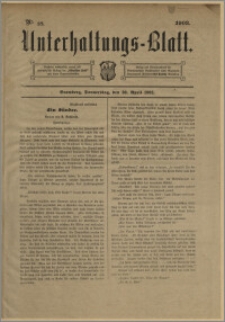 Unterhaltungs-Blatt. Nr. 18 (30 kwietnia 1903) / redaktor odpowiedzialny Karl Bendisch