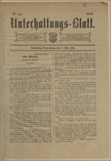 Unterhaltungs-Blatt. Nr. 19 (7 maja 1903) / redaktor odpowiedzialny Karl Bendisch