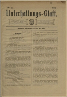 Unterhaltungs-Blatt. Nr. 21 (21 maja 1903) / redaktor odpowiedzialny Karl Bendisch