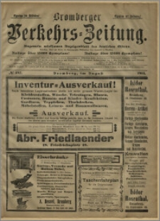 Bromberger Verkehrs-Zeitung : Ungemein wirksames Anzeigenblatt des deutschen Ostens. № 492 (sierpień 1903)