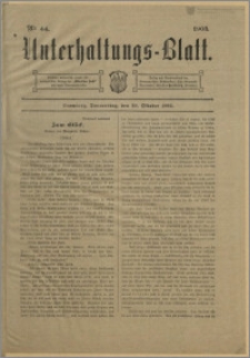 Unterhaltungs-Blatt. Nr. 44 (29 października 1903) / redaktor odpowiedzialny Karl Bendisch