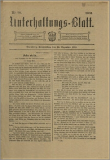 Unterhaltungs-Blatt. Nr. 52 (24 grudnia 1903) / redaktor odpowiedzialny Karl Bendisch