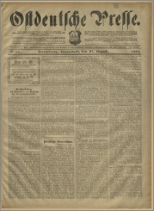 Ostdeutsche Presse. J. 28, № 201 (27 sierpnia 1904)