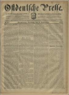 Ostdeutsche Presse. J. 28, № 215 (13 września 1904)