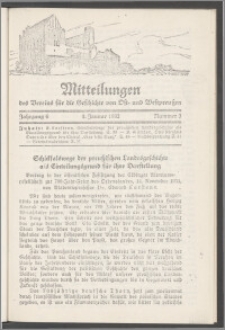 Mitteilungen des Vereins für die Geschichte von Ost- und Westpreussen. Jg. 6 (1932) Nr. 3