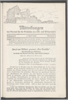 Mitteilungen des Vereins für die Geschichte von Ost- und Westpreussen. Jg. 6 (1932) Nr. 4