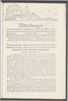 Mitteilungen des Vereins für die Geschichte von Ost- und Westpreussen. Jg. 9 (1934) Nr. 2