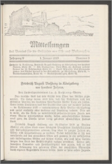 Mitteilungen des Vereins für die Geschichte von Ost- und Westpreussen. Jg. 9 (1935) Nr. 3