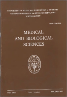 Medical and Biological Sciences 2007, T. XXI, nr 3