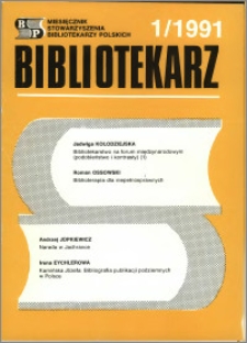 Bibliotekarz 1991, nr 1