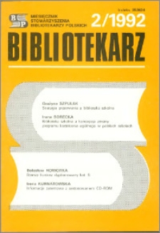 Bibliotekarz 1992, nr 2