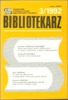 Bibliotekarz 1992, nr 3