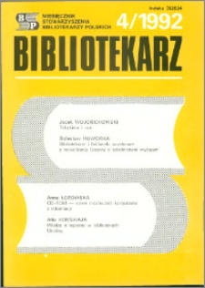 Bibliotekarz 1992, nr 4