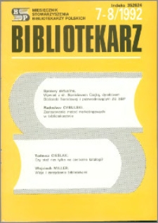 Bibliotekarz 1992, nr 7-8