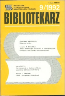 Bibliotekarz 1992, nr 9