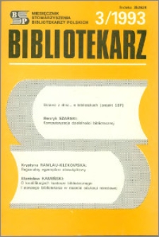 Bibliotekarz 1993, nr 3