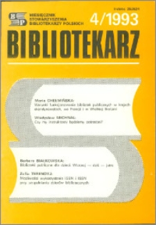 Bibliotekarz 1993, nr 4