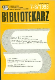 Bibliotekarz 1993, nr 7-8