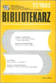 Bibliotekarz 1993, nr 11