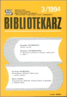 Bibliotekarz 1994, nr 3