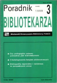 Poradnik Bibliotekarza 1999, nr 3