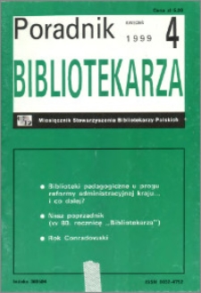 Poradnik Bibliotekarza 1999, nr 4