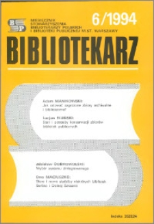 Bibliotekarz 1994, nr 6