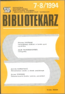 Bibliotekarz 1994, nr 7-8